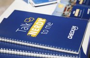 Ein Schreibblock mit der Aufschrift "Talk nerdy to me"