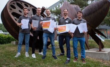 Die Gründer von 3Dimension-Solutions 2023 bei der Abschlussveranstaltung in Kempten