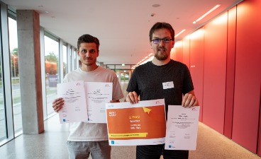 Die Gründer von Heat-Computing 2023 bei der Abschlussveranstaltung in Kempten