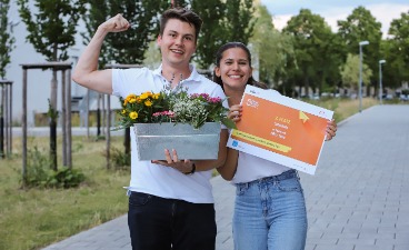 Die Gründer*innen von Urbeez 2023 bei der Abschlussveranstaltung in Augsburg